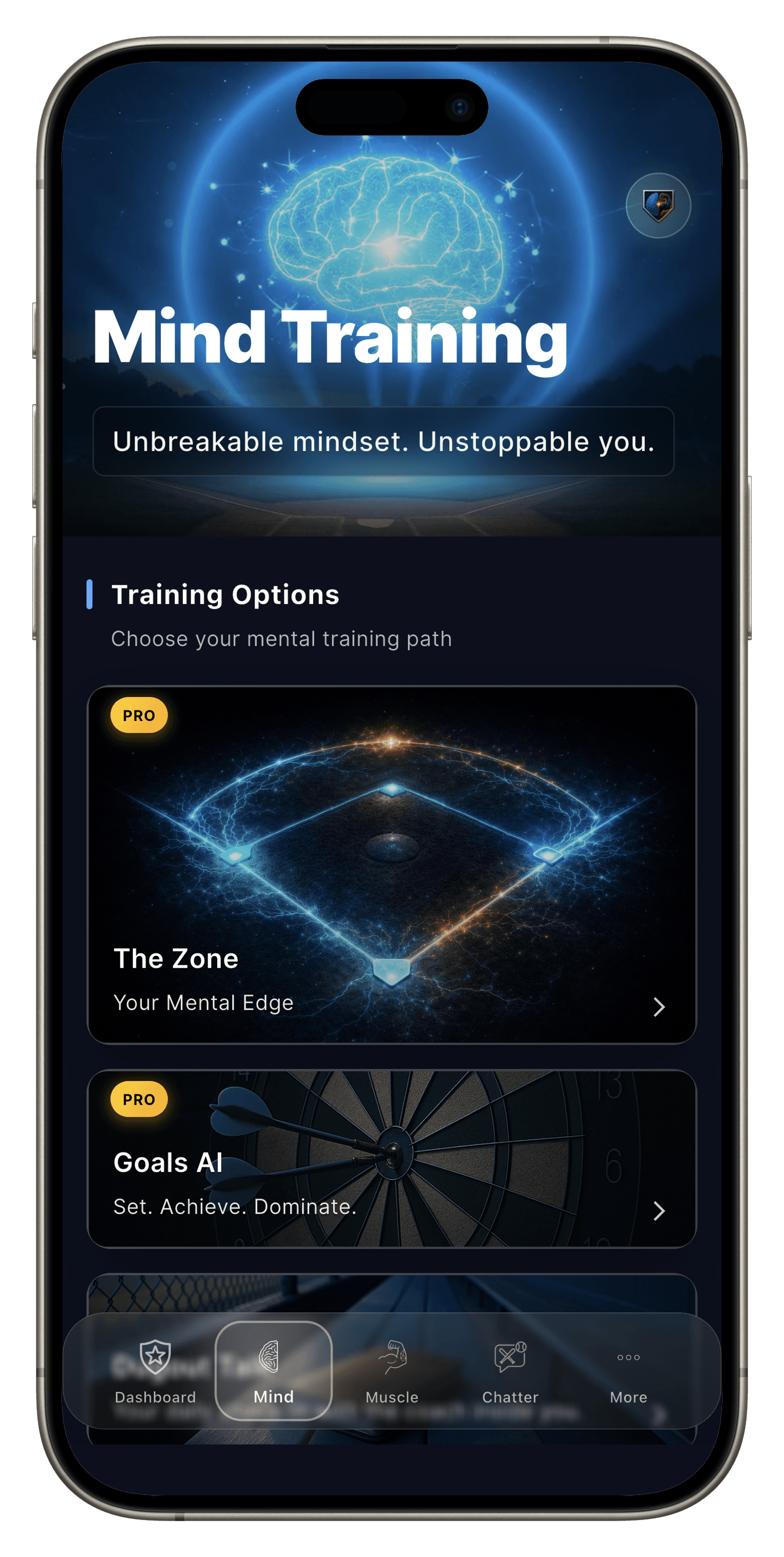 Mind & Muscle App - Dashboard